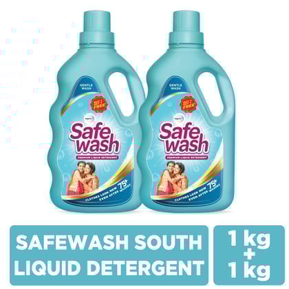 Safewash Liquid Detergent, 1Kg + 1Kg (Bottle)