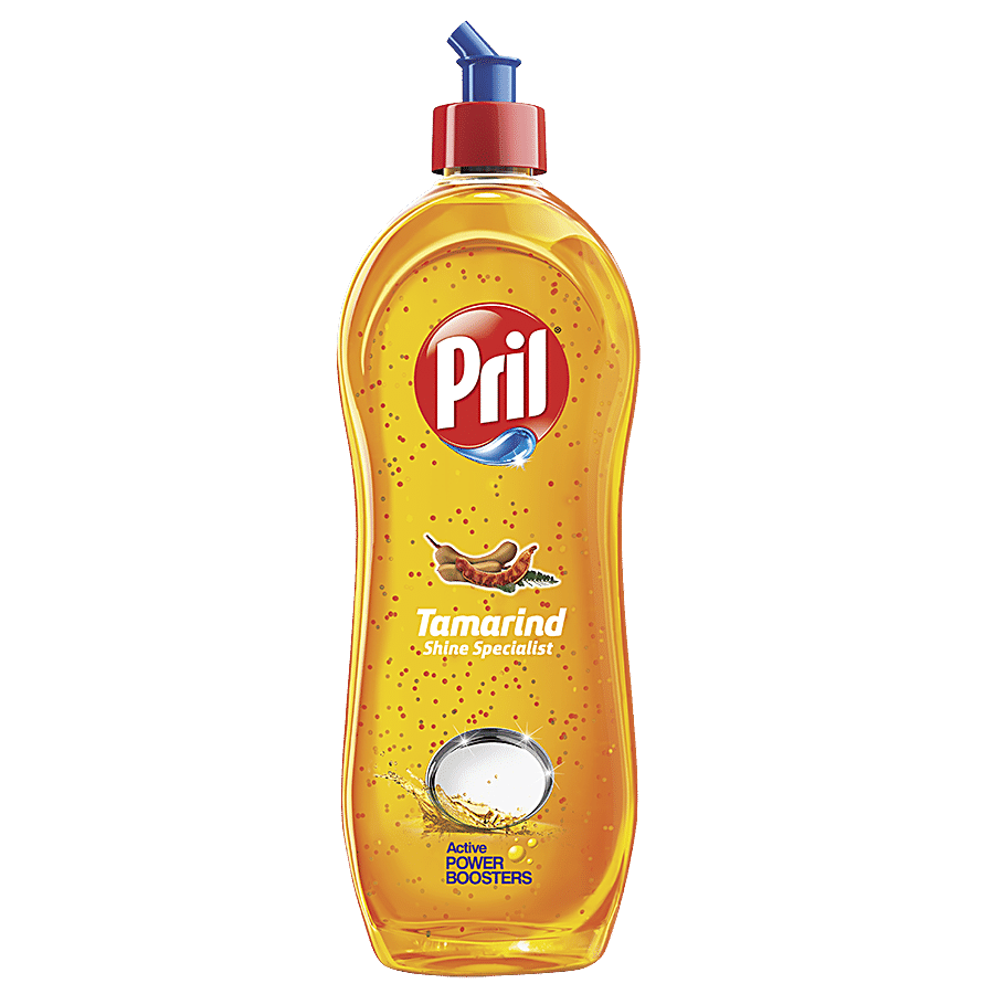 Pril Dishwash Liquid, Tamarind Shine Specialist, Active Power Boosters, 750 Ml