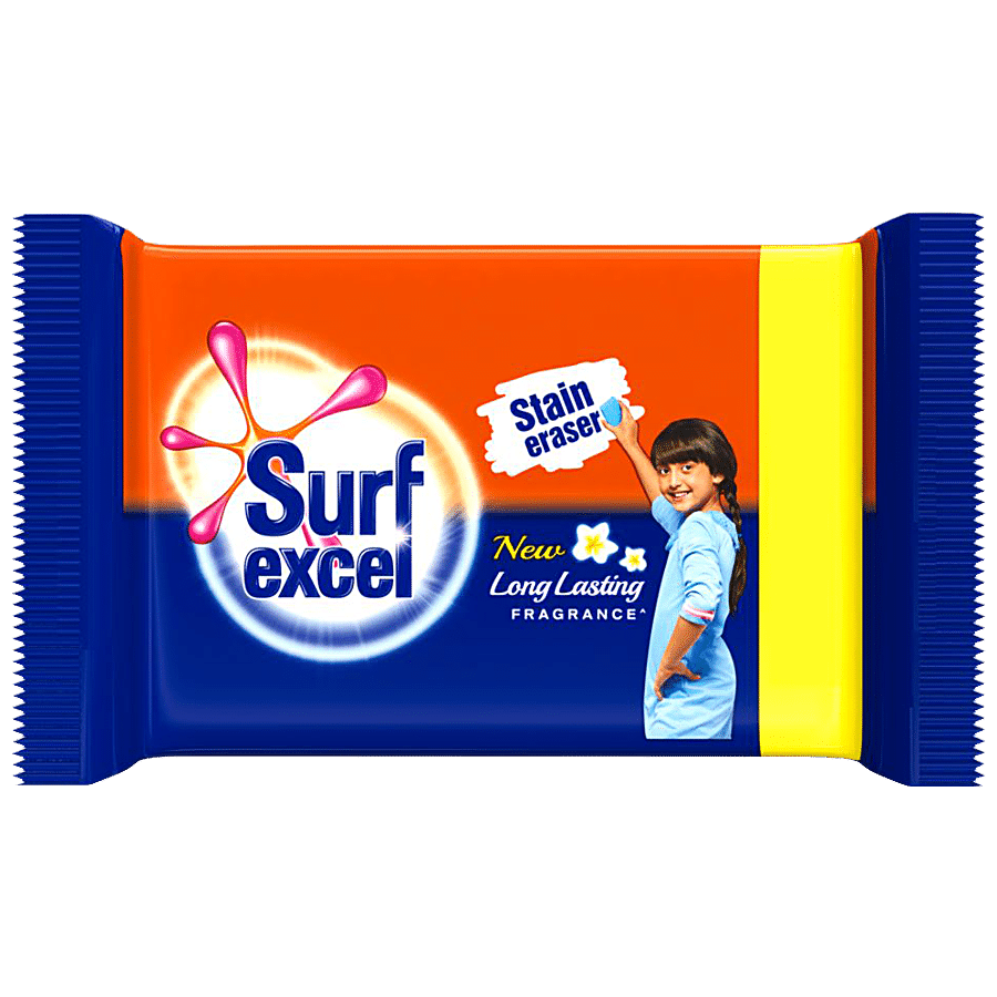 Surf Excel Detergent Bar, 80G Pouch