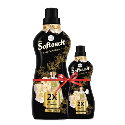 Softouch After Wash Fabric Conditioner, 2X French Perfume, 800Ml + 200 Free