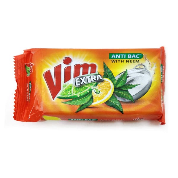 Vim Extra Anti, Bacterial Dishwash Bar, 130G (Neem)