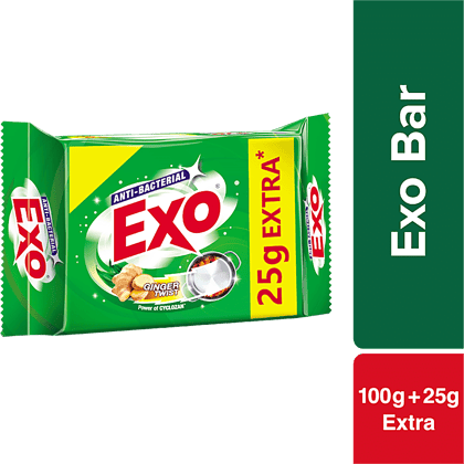 Exo Dish Wash Bar, Anti Bacterial, Big Pack, 125 G
