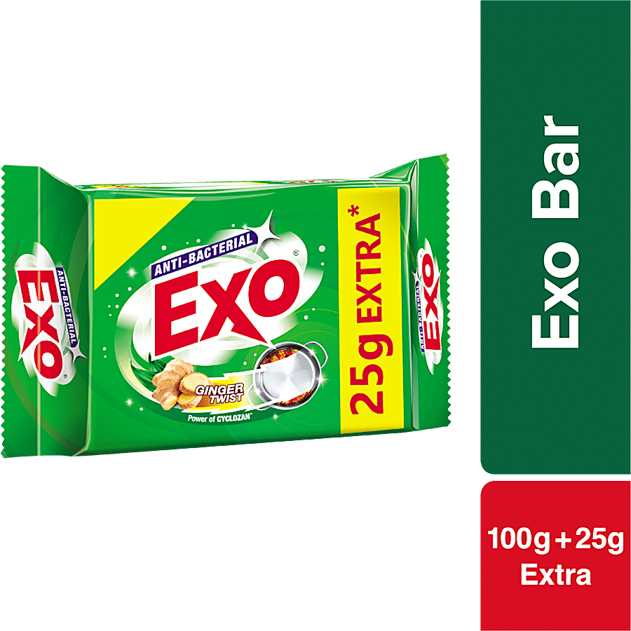 Exo Dish Wash Bar, Anti Bacterial, Big Pack, 125 G