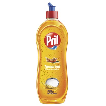 Pril Tamarind Shine Specialist, Insta Clean, With Visible Active Power Boosters That Bursts While Scrubbing Giving Abrasion To Clean Better, 750 Ml