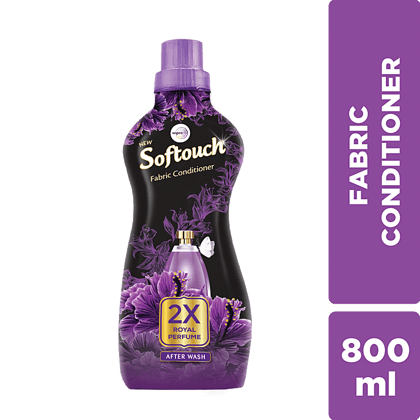 Softouch After Wash Fabric Conditioner, 2X Royal Perfume, Fresh Fragrance, 800 Ml