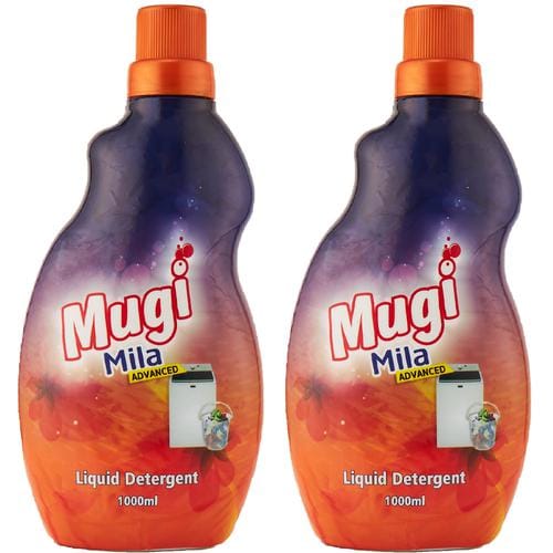 Mugi Mila Liquid Detergent & Fabric Conditioner, Top Load, 1 L Pack Of 2