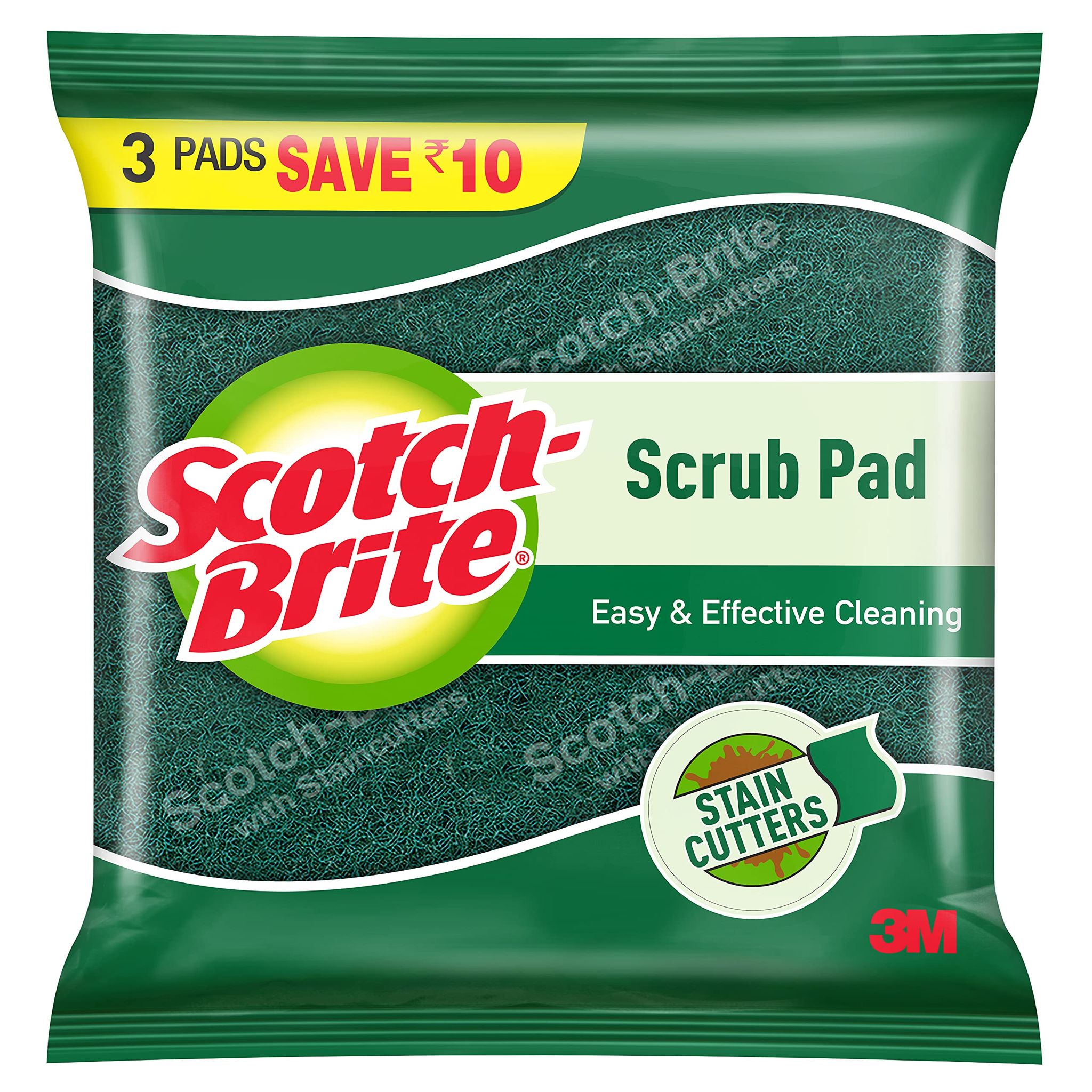 Scotch-Brite Scrub Pad, 7.5Cmx10Cm (Pack Of 3)