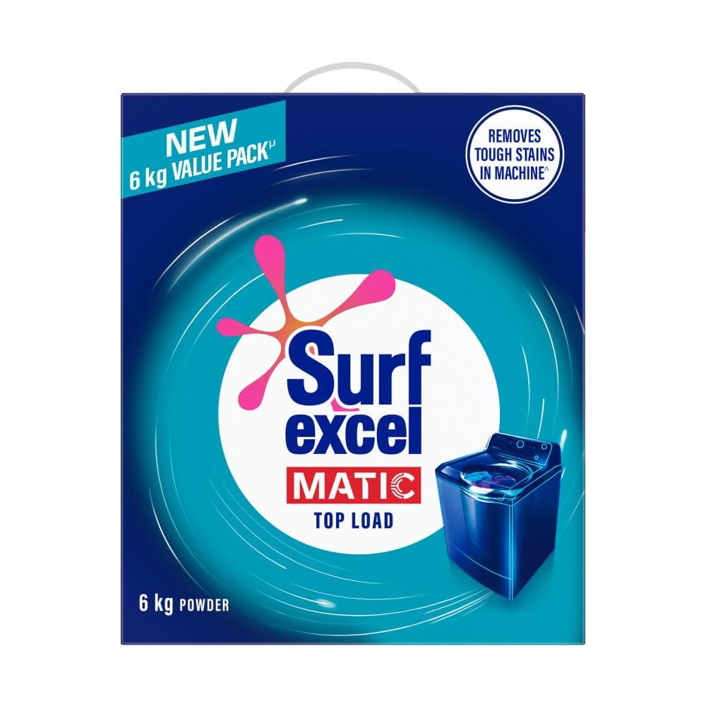 Surf Excel Matic Top Load Detergent Washing Powder, 6 Kg