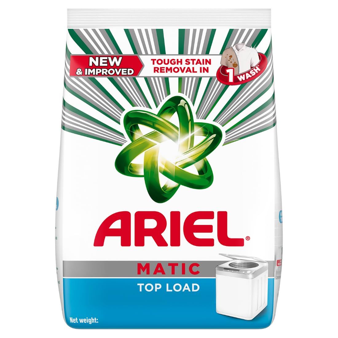 Ariel Matic Top Load Detergent Washing Powder, 1 Kg, Pack Of 1