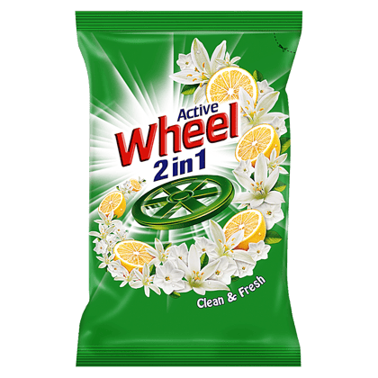 Wheel Green Lemon & Jasmine Detergent Powder, 1 Kg Wheel Green Lemon & Jasmine Detergent Powder, 1 Kg