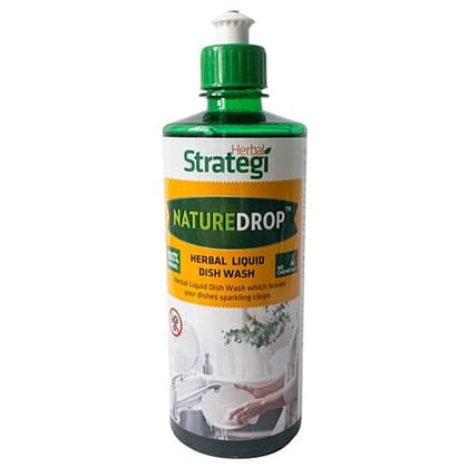Herbal Strategi Naturedrop Liquid Dish Wash, Herbal, 500 Ml
