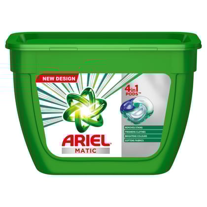 Ariel Matic 4In1 Pods Detergent Pack, 18 Ct, For Top & Front Load Washing Machine Only