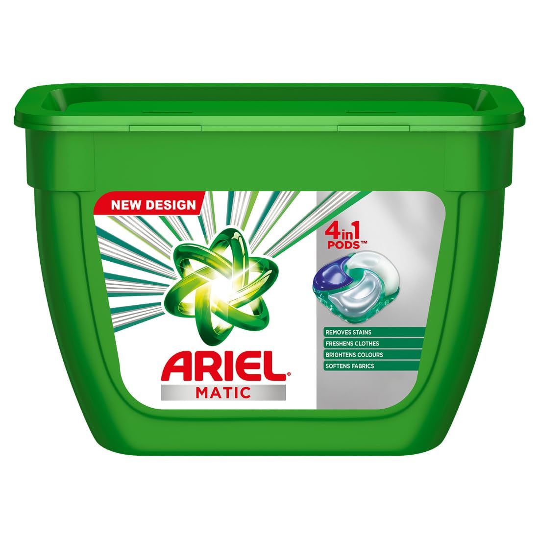 Ariel Matic 4In1 Pods Detergent Pack, 18 Ct, For Top & Front Load Washing Machine Only