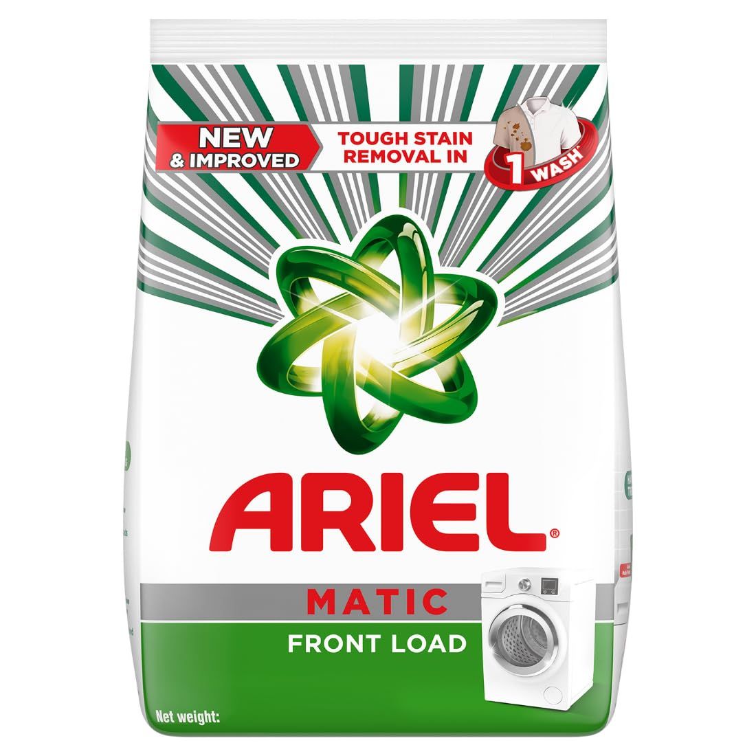 Ariel Matic Front Load Detergent Washing Powder, 1 Kg, 1 Count