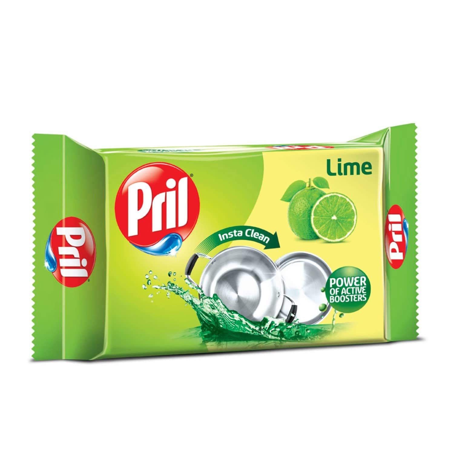 Pril Lime Insta Clean Dish Wash Bar, 400 G