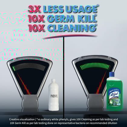 Lizol 1 Litre, Jasmine, Disinfectant Surface & Floor Cleaner Liquid, Suitable For All Floor Cleaner Mops, Kills 99.9% Germs, India's #1 Floor Cleaner