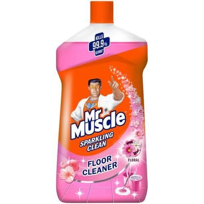 Mr. Muscle Disinfectant Floor Cleaner Liquid, Floral Perfection, Kills 99.9% Germs, 1 L