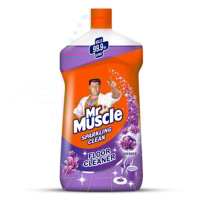 Mr. Muscle Floor Cleaner Liquid, Lavender, 1000Ml, Disinfects And Restores Shiny Floors, Kills 99.9% Germs