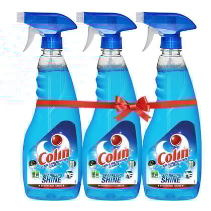 Colin, 500 Ml (Pack Of 3), Glass And Surface Cleaner Liquid Spray, India's #1 Glass Cleaner For Car, Kitchen And Home Surfaces, Multi Surface Cleaner