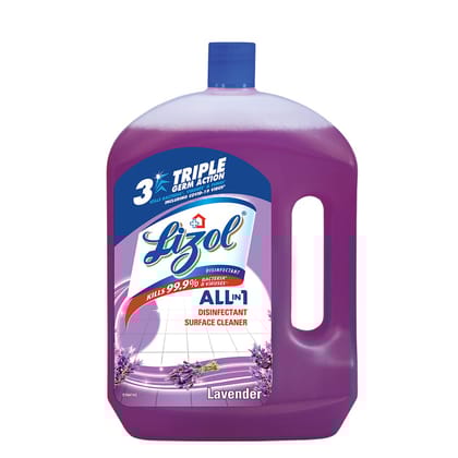 Lizol Disinfectant Surface & Floor Cleaner Liquid, Lavender, 2 L