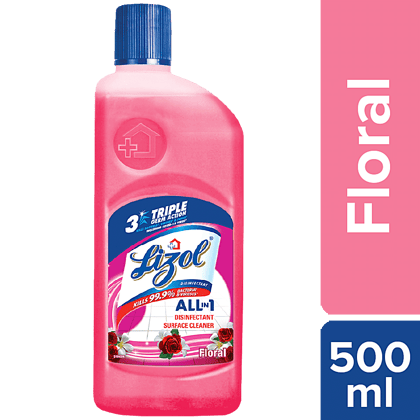 Lizol Disinfectant Surface & Floor Cleaner Liquid - Floral - 500 Ml
