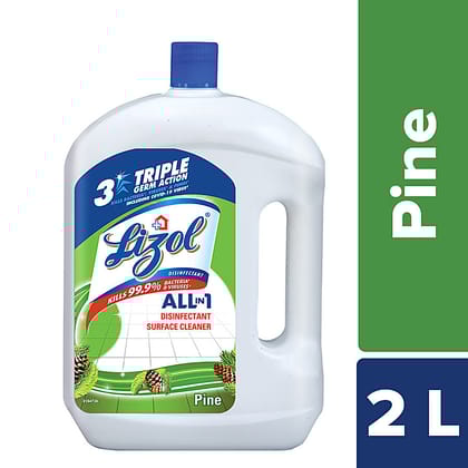 Lizol Disinfectant Surface & Floor Cleaner Liquid, Pine, 2 L