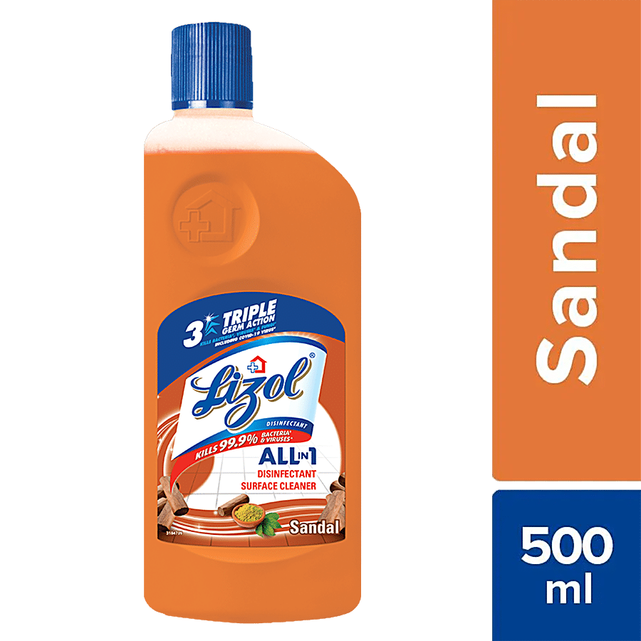Lizol Disinfectant Surface & Floor Cleaner Liquid, Sandal, 500 Ml