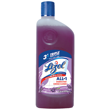 Lizol Disinfectant Surface & Floor Cleaner Liquid, Lavender, 500 Ml Lizol Disinfectant Surface & Floor Cleaner Liquid, Lavender, 500 Ml