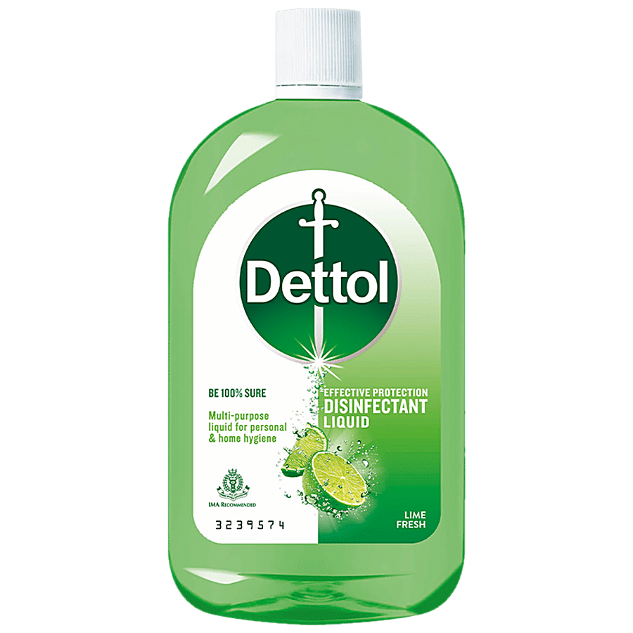 Dettol Liquid Disinfectant For Floor Cleaner, Surface Disinfection, Personal Hygiene (Lime Fresh), 1L