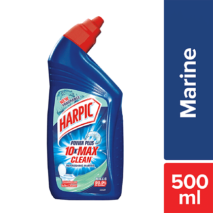 Harpic Disinfectant Toilet Cleaner Liquid, Marine, Removes Dirt & Stains, 500 Ml