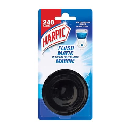 Harpic Flushmatic In, Cistern Toilet Cleaner Blocks, Marine, Toilet Flush Cleaner Balls, 50 G