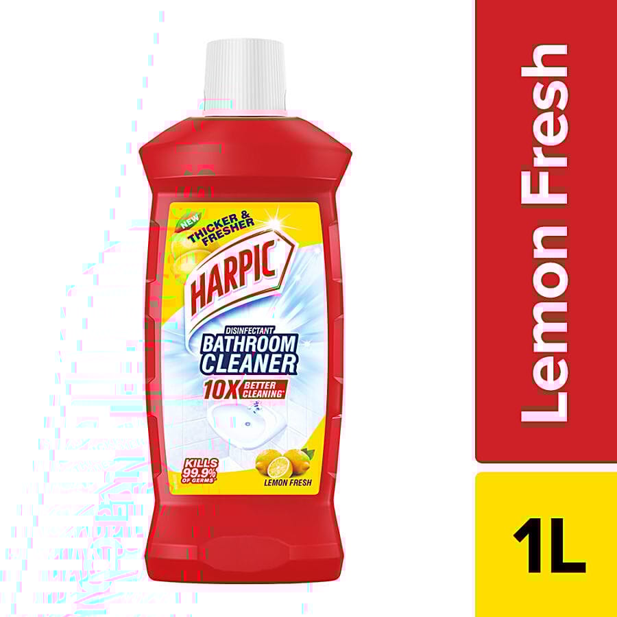 Harpic Disinfectant Bathroom Cleaner Liquid, Lemon, 1 L