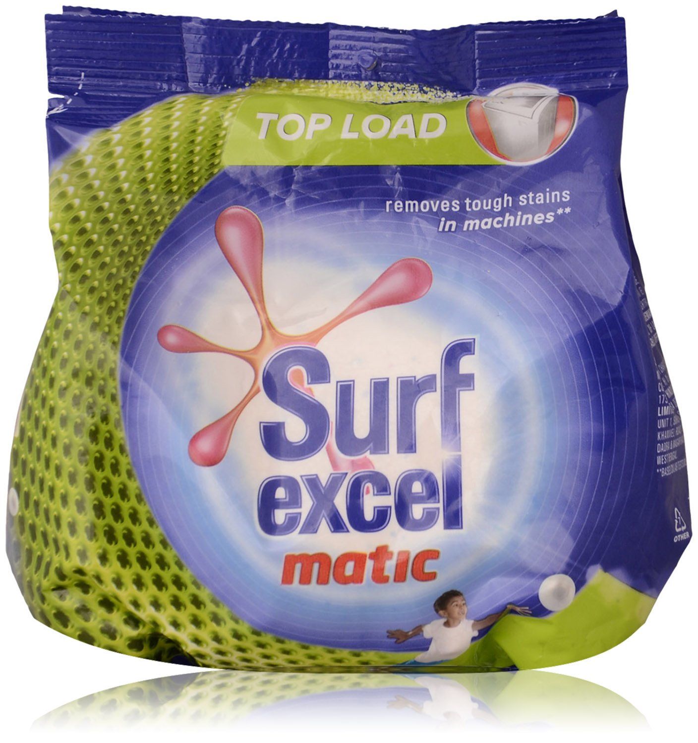 Surf Excel Matic Detergent Powder, Top Load, 500G Pouch