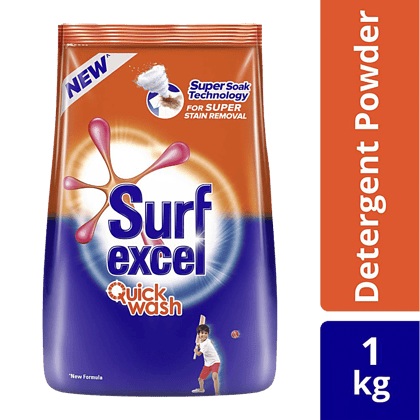 Surf Excel Quick Wash Detergent Powder,1Kg