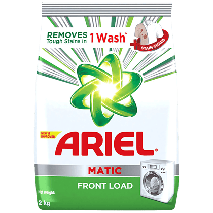 Ariel Detergent Washing Powder, Matic Front Load, 2 Kg
