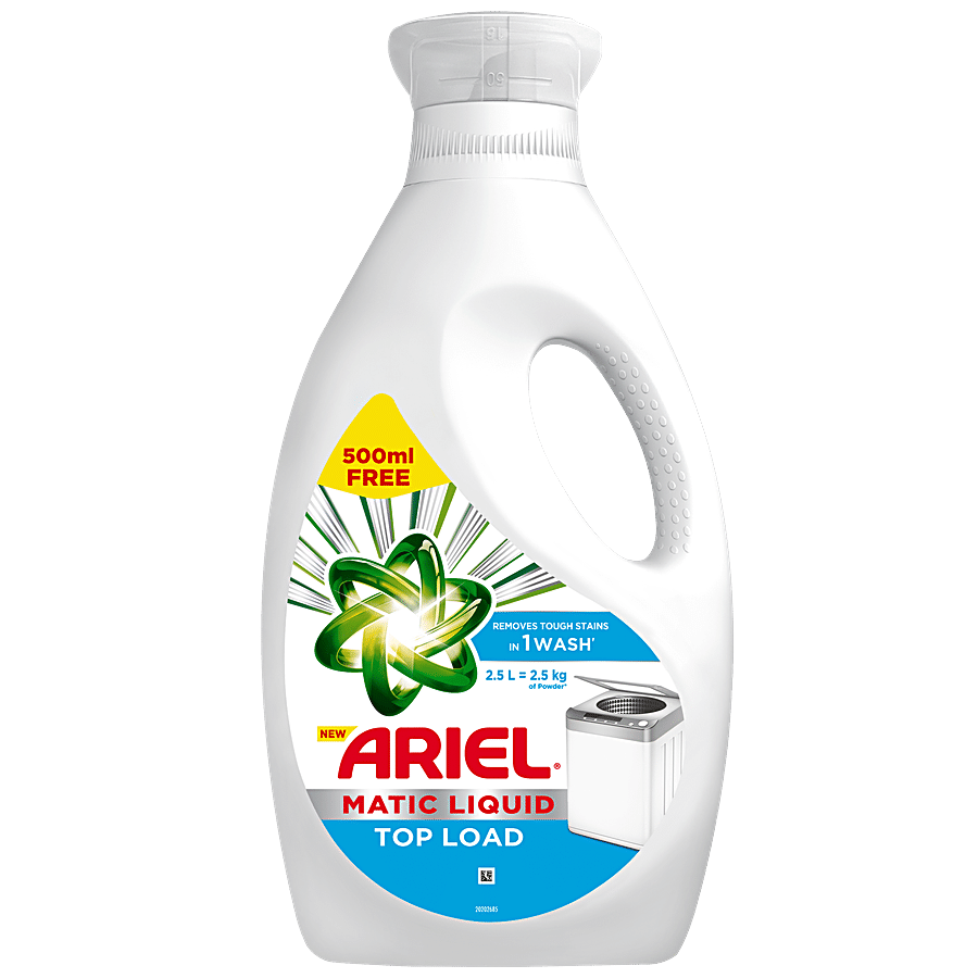 Ariel Matic Liquid Detergent Top Load, 2 L (Get 500Ml Free)