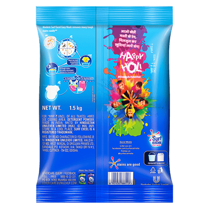 Surf Excel Easy Wash Detergent Powder, 1.5 Kg