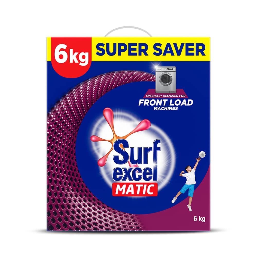 Surf Excel Matic Front Load Detergent Washing Powder, 6 Kg