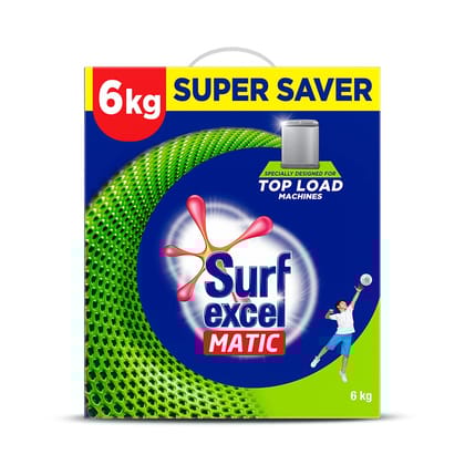 Surf Excel Matic Top Load Detergent Washing Powder, 6 Kg