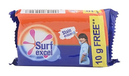 Surf Excel Detergent Bar, Stain Eraser, 90G + 10G Pouch