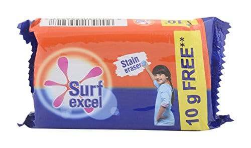 Surf Excel Detergent Bar, Stain Eraser, 90G + 10G Pouch