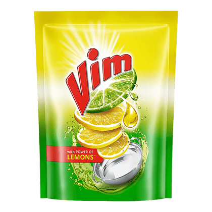 Vim Dishwash Liquid Gel Lemon Refill, 500 Ml Pouch