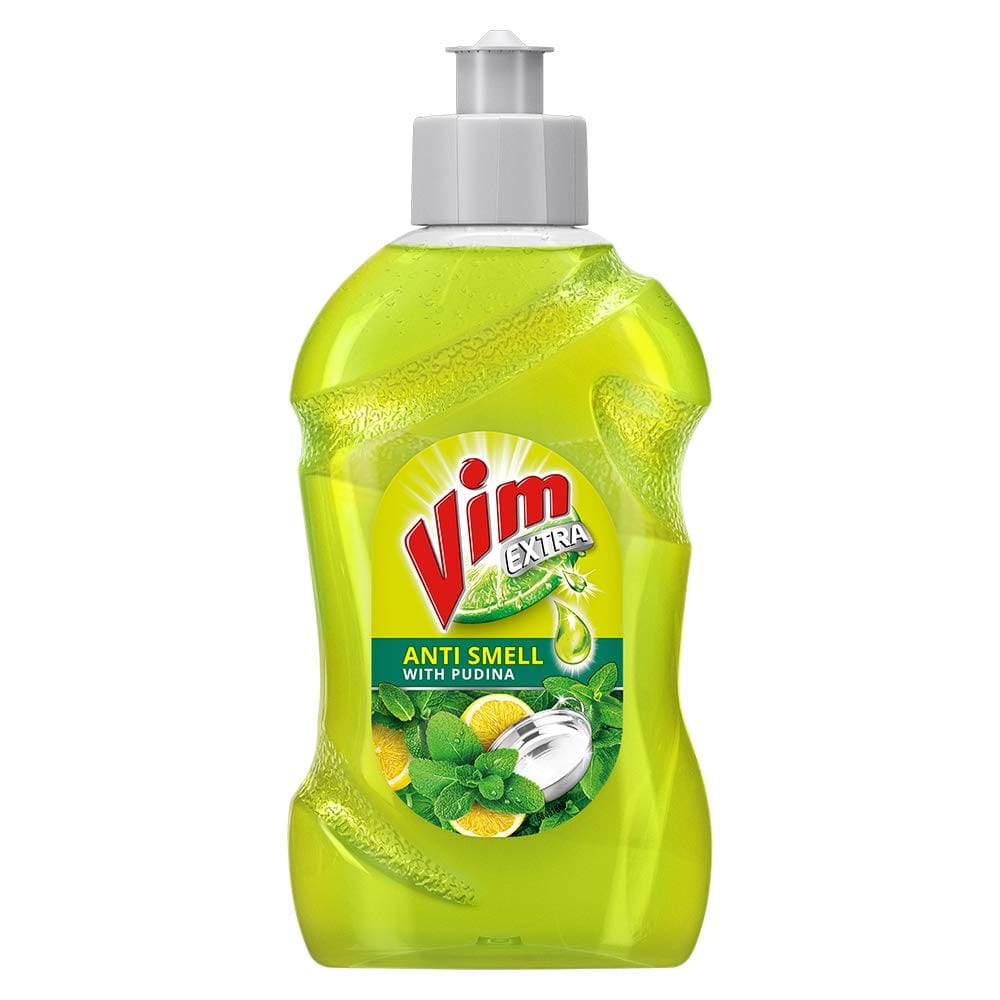 Vim Anti Smell Smell Dishwash Liquid Gel, Pudina, Removes Tough Smell From The Utensils, Refreshing Dishwash Experience, 250 Ml