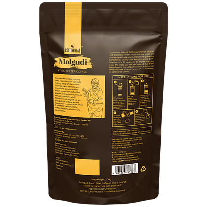 Continental Malgudi Filter Coffee Pouch, 80:20, 200 G