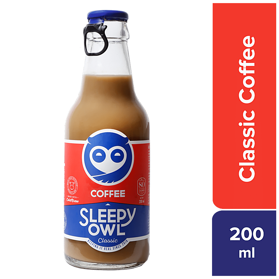 Sleepy Owl Classic Iced Coffee, Made With Cold Brew, 200 Ml Bottle