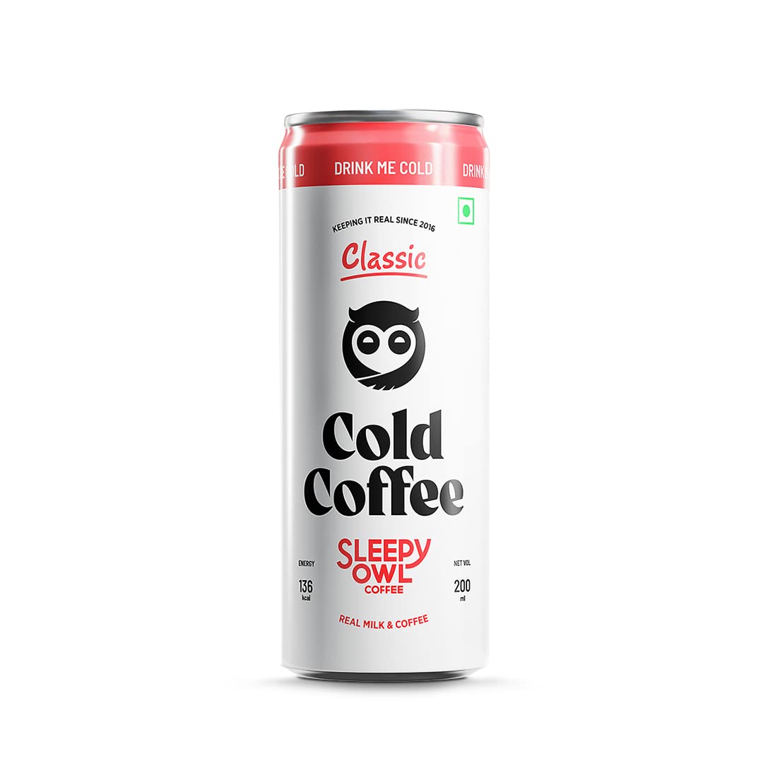 Sleepy Owl Classic Cold Coffee Thicker, Bolder, Creamier Made With Real Milk & Coffee, 200 Ml