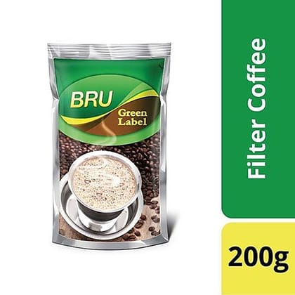 Bru Filter Coffee, Green Label, 200 G Bru Filter Coffee, Green Label, 200 G