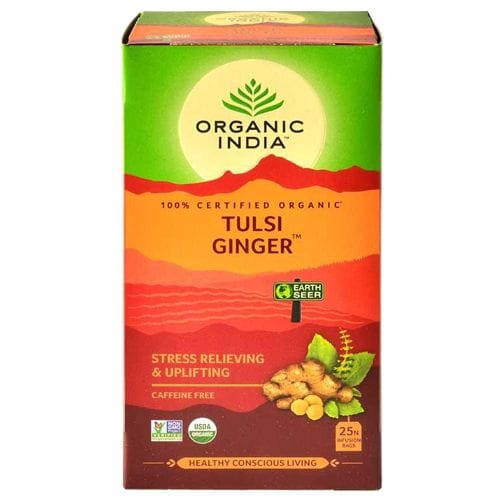 Organic India Tea, Tulsi & Ginger, 25 Pcs Carton
