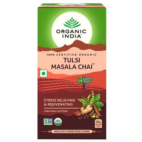 Organic India Tulsi Masala Chai, 52.5 G (25 Bags X 2.1 G Each)