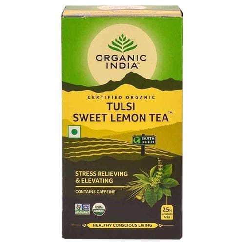 Organic India Tulsi Tea, Sweet Lemon, 45 G (25 Bags X 1.8 G Each)